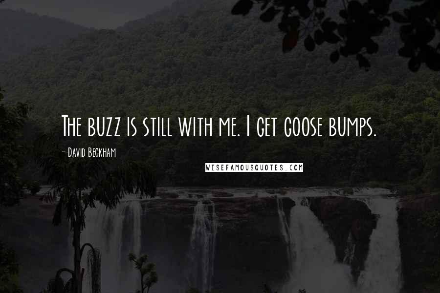 David Beckham Quotes: The buzz is still with me. I get goose bumps.