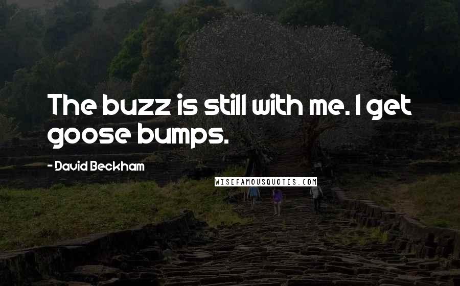 David Beckham Quotes: The buzz is still with me. I get goose bumps.