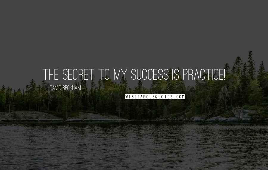 David Beckham Quotes: The secret to my success is practice!