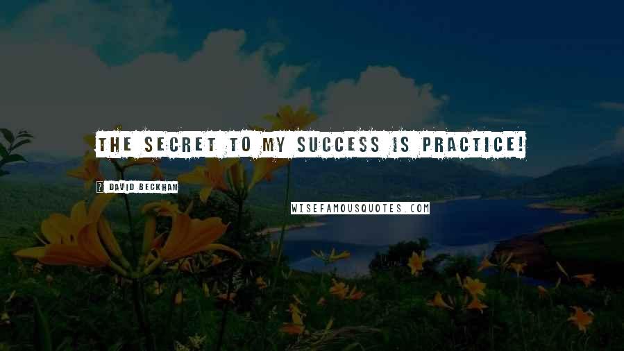 David Beckham Quotes: The secret to my success is practice!