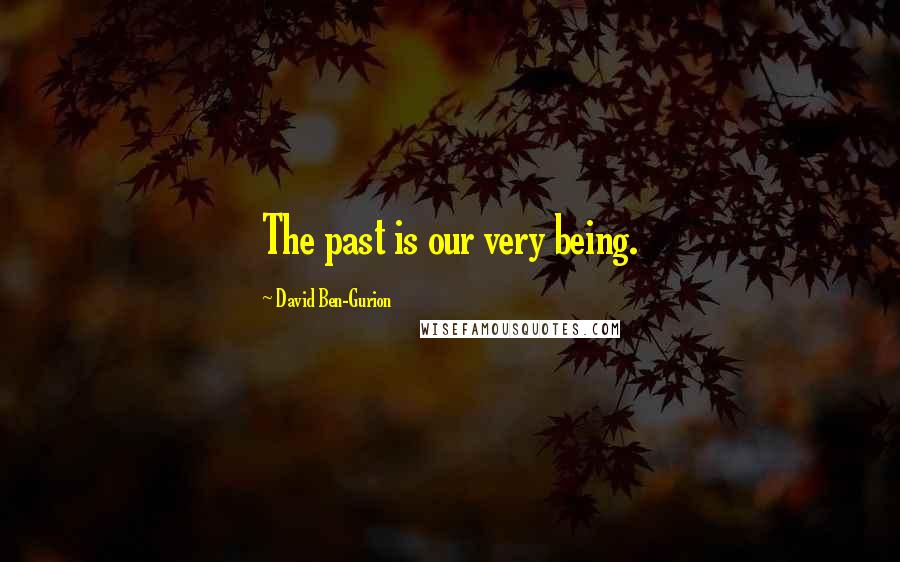 David Ben-Gurion Quotes: The past is our very being.