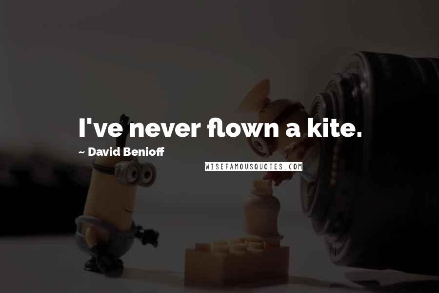 David Benioff Quotes: I've never flown a kite.