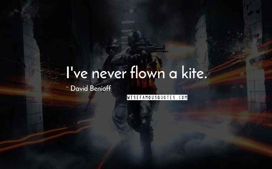 David Benioff Quotes: I've never flown a kite.