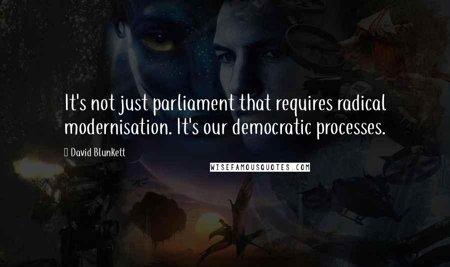 David Blunkett Quotes: It's not just parliament that requires radical modernisation. It's our democratic processes.