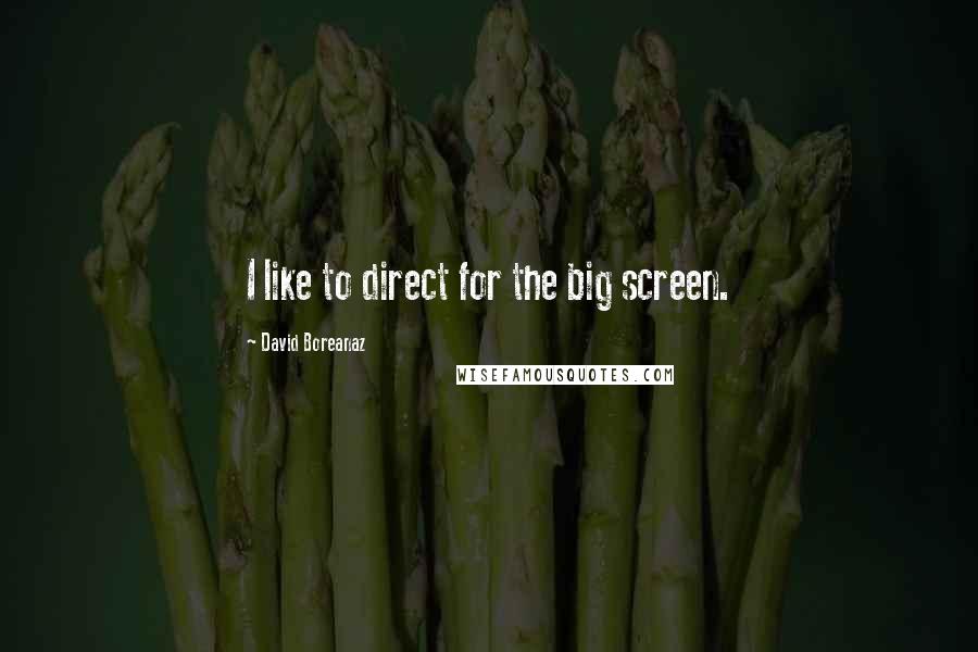 David Boreanaz Quotes: I like to direct for the big screen.