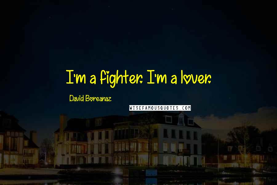 David Boreanaz Quotes: I'm a fighter. I'm a lover.