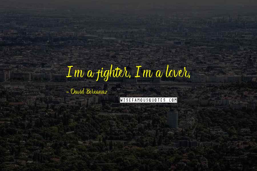 David Boreanaz Quotes: I'm a fighter. I'm a lover.