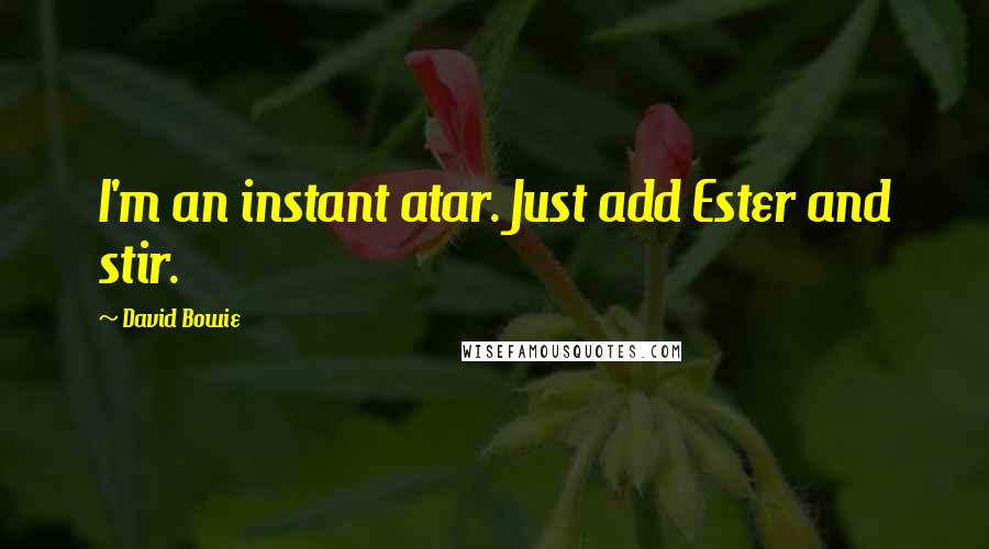 David Bowie Quotes: I'm an instant atar. Just add Ester and stir.