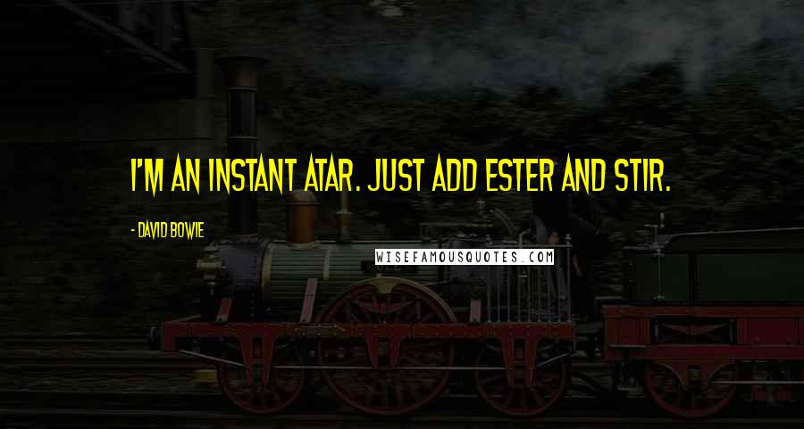 David Bowie Quotes: I'm an instant atar. Just add Ester and stir.
