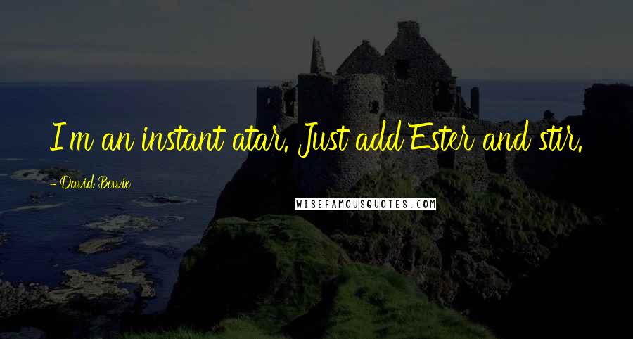 David Bowie Quotes: I'm an instant atar. Just add Ester and stir.