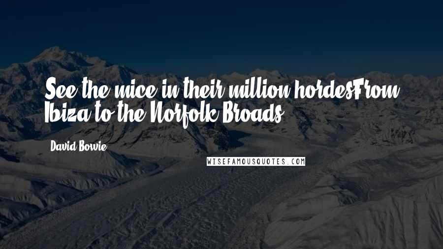 David Bowie Quotes: See the mice in their million hordesFrom Ibiza to the Norfolk Broads.