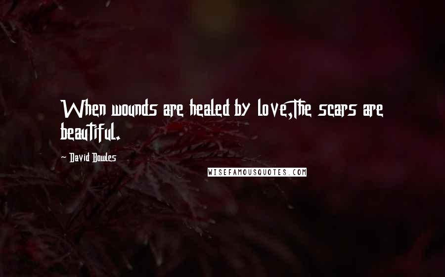 David Bowles Quotes: When wounds are healed by love,The scars are beautiful.