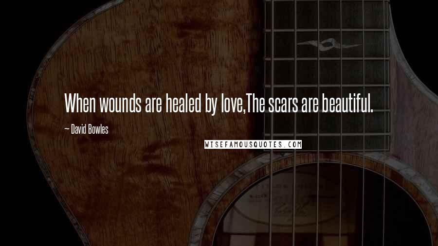 David Bowles Quotes: When wounds are healed by love,The scars are beautiful.