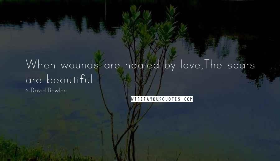 David Bowles Quotes: When wounds are healed by love,The scars are beautiful.