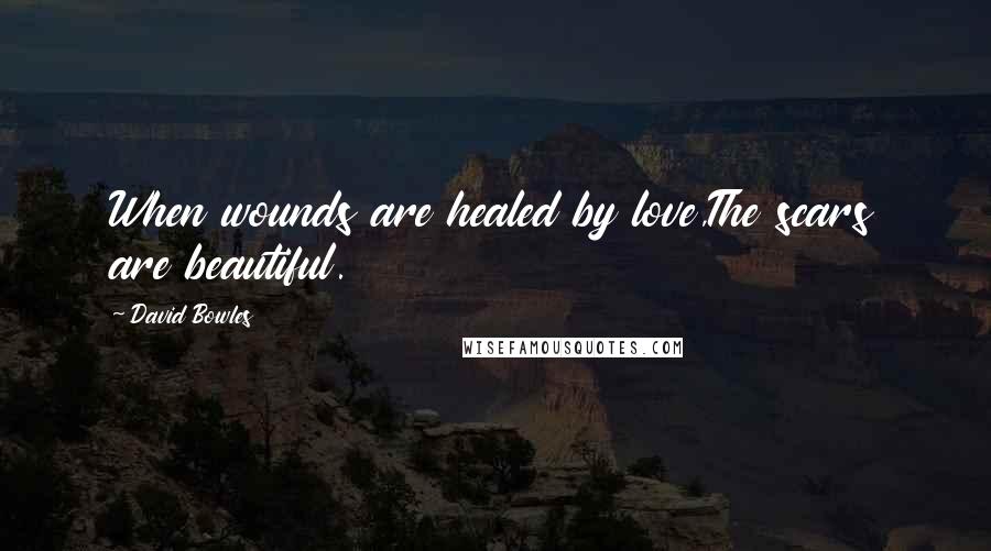 David Bowles Quotes: When wounds are healed by love,The scars are beautiful.