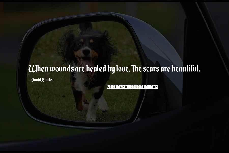 David Bowles Quotes: When wounds are healed by love,The scars are beautiful.
