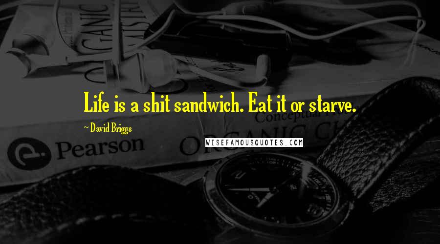 David Briggs Quotes: Life is a shit sandwich. Eat it or starve.