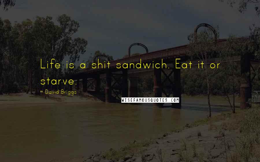 David Briggs Quotes: Life is a shit sandwich. Eat it or starve.