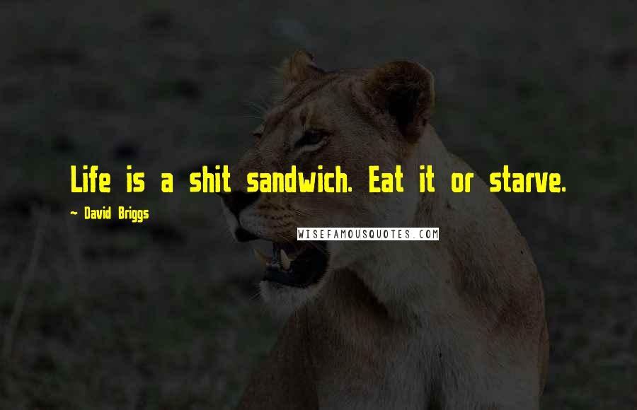 David Briggs Quotes: Life is a shit sandwich. Eat it or starve.