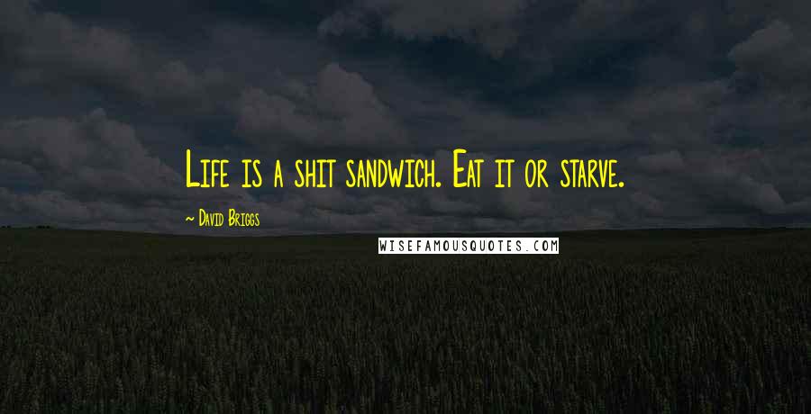 David Briggs Quotes: Life is a shit sandwich. Eat it or starve.