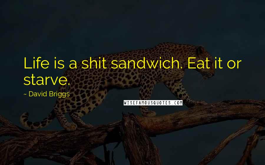 David Briggs Quotes: Life is a shit sandwich. Eat it or starve.
