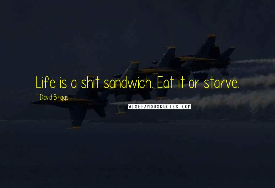 David Briggs Quotes: Life is a shit sandwich. Eat it or starve.
