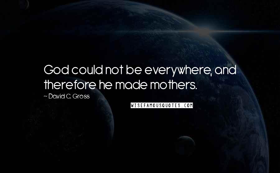 David C. Gross Quotes: God could not be everywhere, and therefore he made mothers.