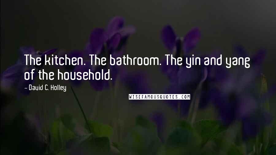 David C. Holley Quotes: The kitchen. The bathroom. The yin and yang of the household.