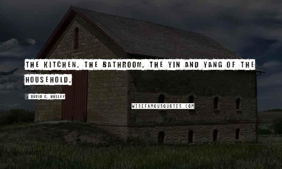 David C. Holley Quotes: The kitchen. The bathroom. The yin and yang of the household.