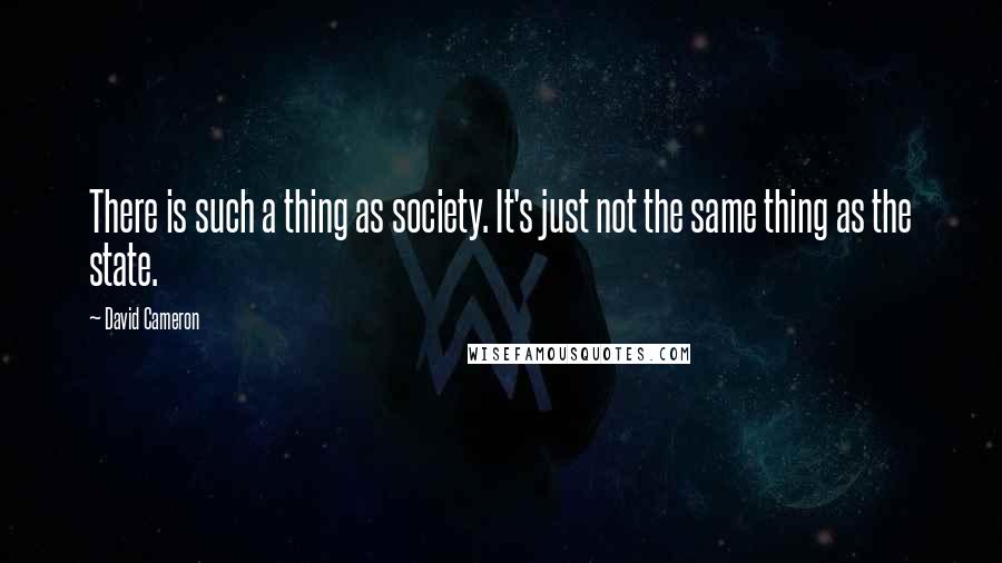 David Cameron Quotes: There is such a thing as society. It's just not the same thing as the state.