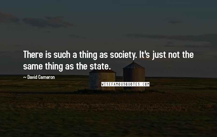 David Cameron Quotes: There is such a thing as society. It's just not the same thing as the state.