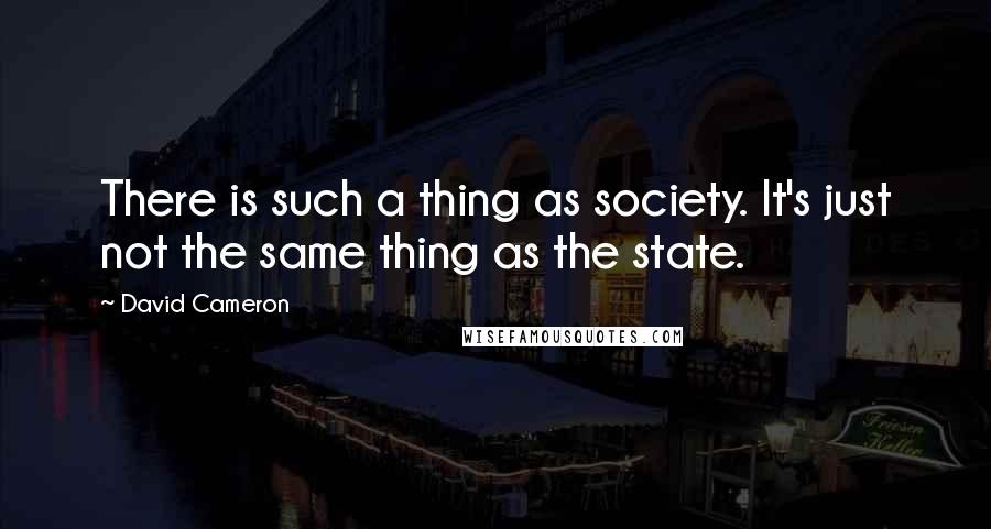 David Cameron Quotes: There is such a thing as society. It's just not the same thing as the state.