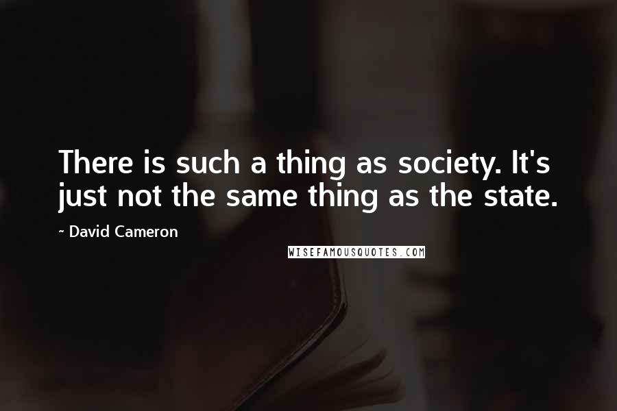 David Cameron Quotes: There is such a thing as society. It's just not the same thing as the state.