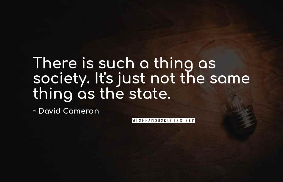 David Cameron Quotes: There is such a thing as society. It's just not the same thing as the state.