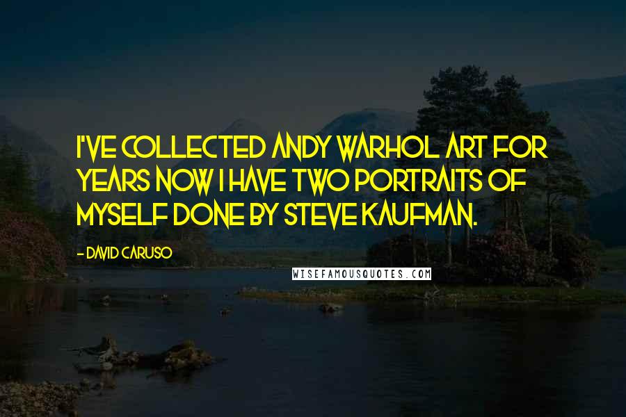 David Caruso Quotes: I've collected Andy Warhol art for years now I have two portraits of myself done by Steve Kaufman.