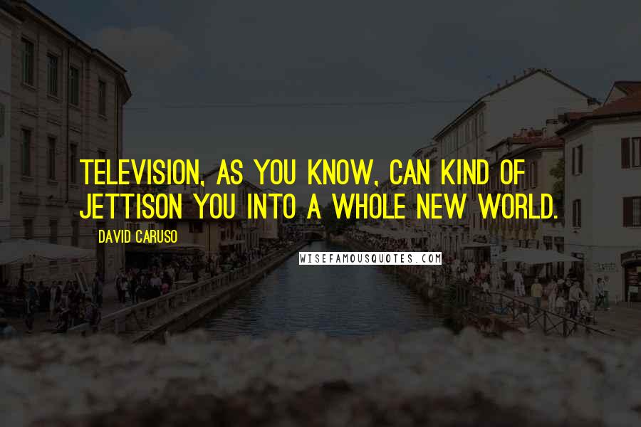 David Caruso Quotes: Television, as you know, can kind of jettison you into a whole new world.