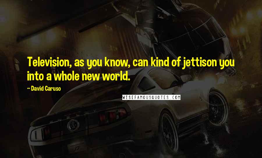 David Caruso Quotes: Television, as you know, can kind of jettison you into a whole new world.