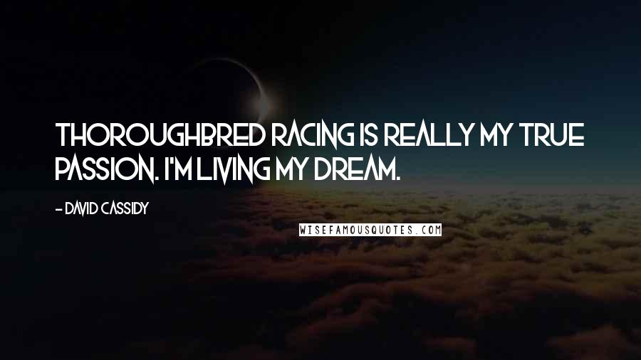 David Cassidy Quotes: Thoroughbred racing is really my true passion. I'm living my dream.