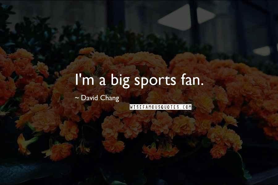 David Chang Quotes: I'm a big sports fan.