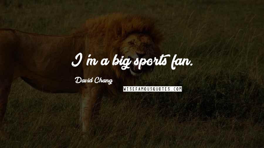 David Chang Quotes: I'm a big sports fan.