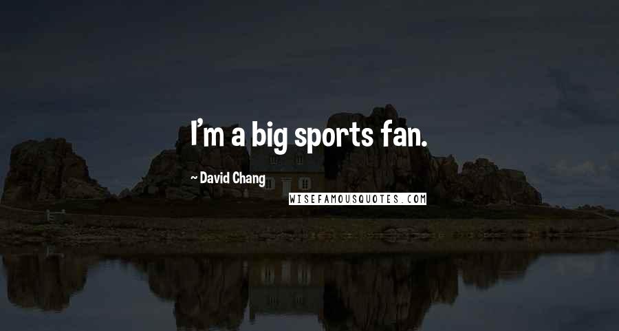 David Chang Quotes: I'm a big sports fan.