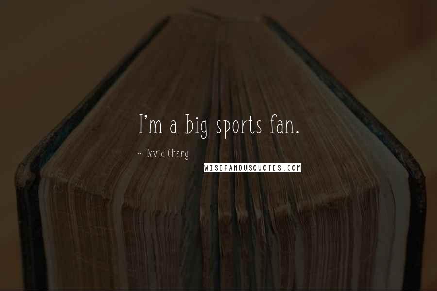 David Chang Quotes: I'm a big sports fan.