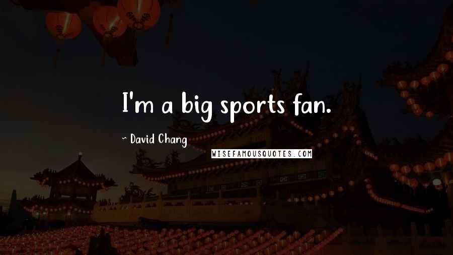 David Chang Quotes: I'm a big sports fan.