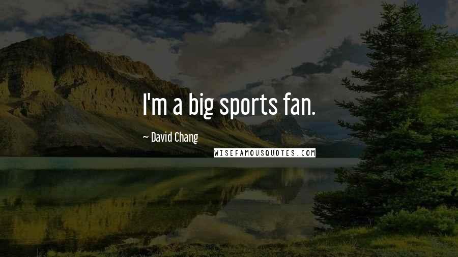 David Chang Quotes: I'm a big sports fan.