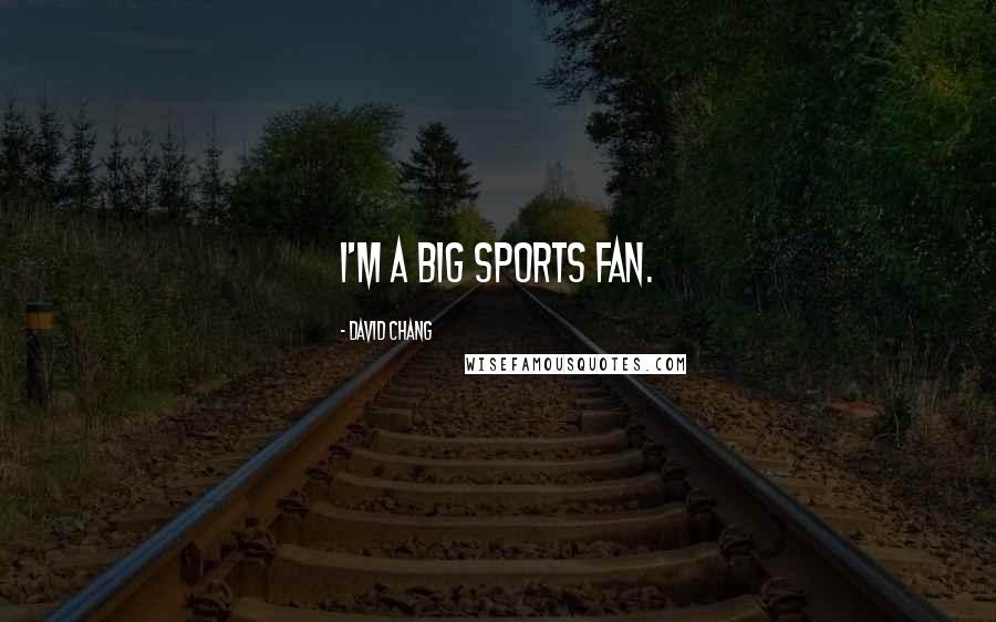 David Chang Quotes: I'm a big sports fan.