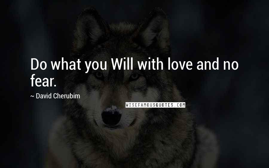 David Cherubim Quotes: Do what you Will with love and no fear.