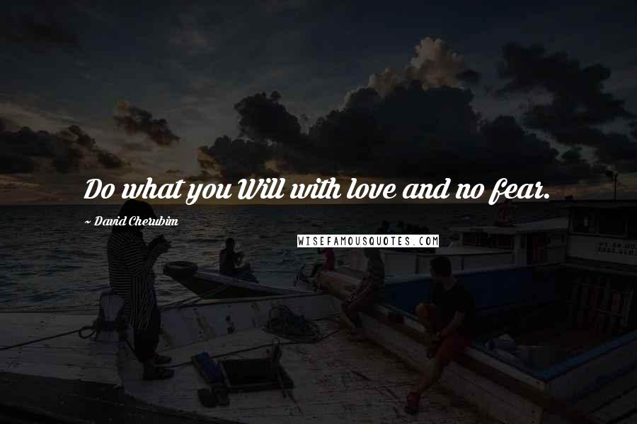 David Cherubim Quotes: Do what you Will with love and no fear.