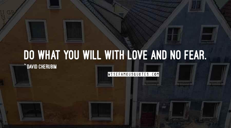 David Cherubim Quotes: Do what you Will with love and no fear.