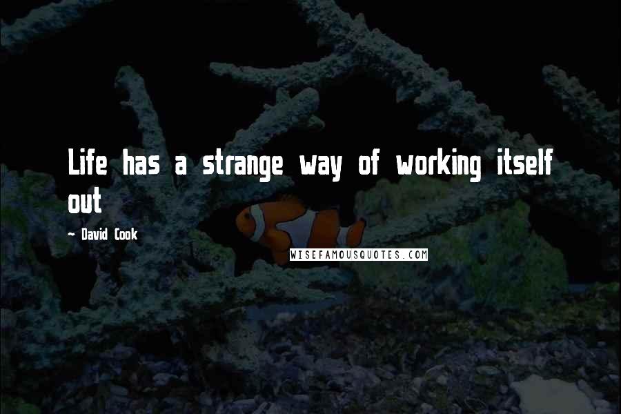 David Cook Quotes: Life has a strange way of working itself out
