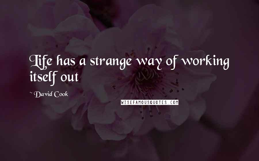 David Cook Quotes: Life has a strange way of working itself out